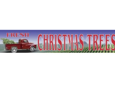 Banner:  3' x 15'  "Fresh Christmas Trees": BANN008