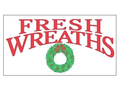 Banner: 3' x 6'  "Fresh Wreaths": BANN046