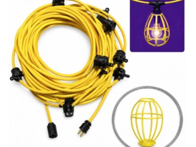 Lights, 100' w/cages: LIGH001