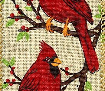 Christmas Ribbon:  Cardinal, Wired  2-1/2"x 50 yd: RIBB340