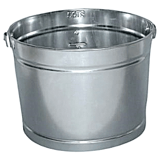 5 qt. Metal Pail -  6/Case:  BUCK004