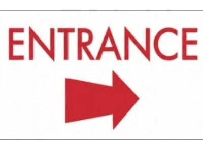 Sign:  22" x 14"-  "Entrance": DIGI008