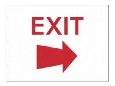 Sign, 22" x 14" - "Exit": DIGI012