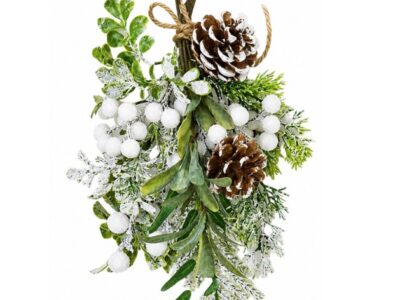 Mistletoe: Silk Teardrop, White Berry: MIST013