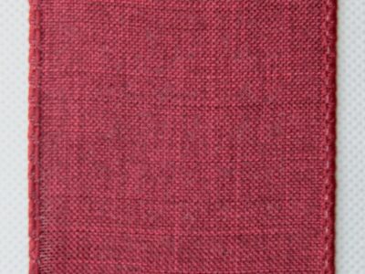 Christmas Ribbon:  Burgundy Linen, Wired  2 1/2" x 50 yd.: RIBB323