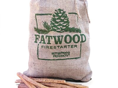 Fatwood Fire Starter:  10 lb. Burlap Bag, 4/Case