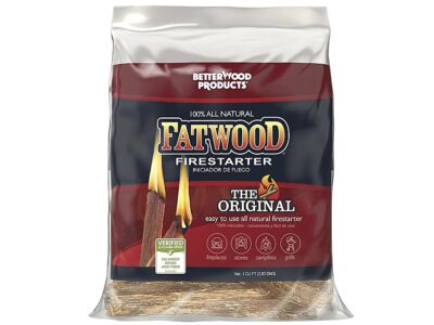 Fatwood Fire Starter: 4 lb. Poly Bag, 10/Case