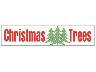 Banner: 3' x 15' "Christmas Trees": BANN006