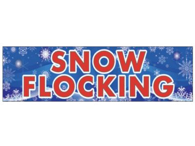 Banner:  3' x 12'   "Snow Flocking": BANN004