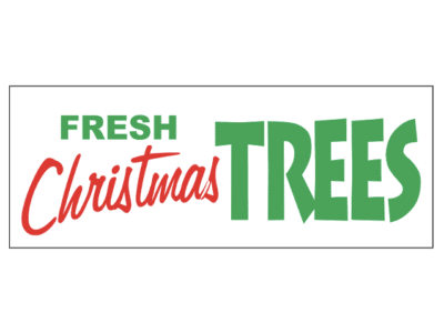 Banner: 3' x 8'  "Fresh Christmas Trees": BANN040