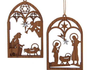 Ornaments - Wooden Nativity, 24/Assorted: ORNA001